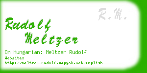 rudolf meltzer business card